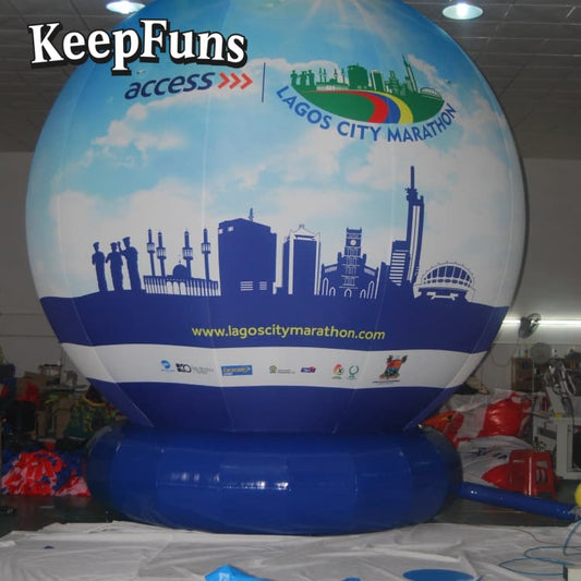 KeepFuns inflatable floor balloons: customizable (size/color/print), quick-inflate, waterproof, durable, for business/events/competitions.