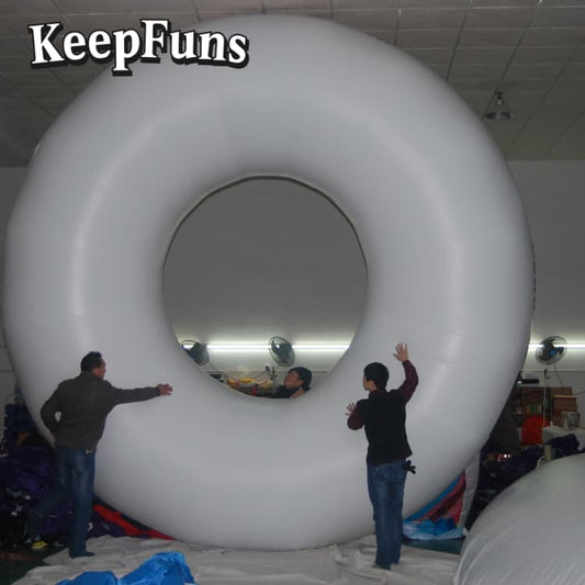 KeepFuns Custom Logo PVC Inflatable Ring Ball - KeepFuns Heavy-Duty Waterproof Decor for Mall Promotions, Product Launches & Party Decorations