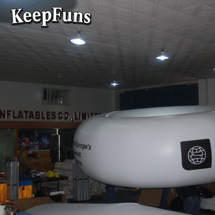 KeepFuns Custom Logo PVC Inflatable Ring Ball - KeepFuns Heavy-Duty Waterproof Decor for Mall Promotions, Product Launches & Party Decorations