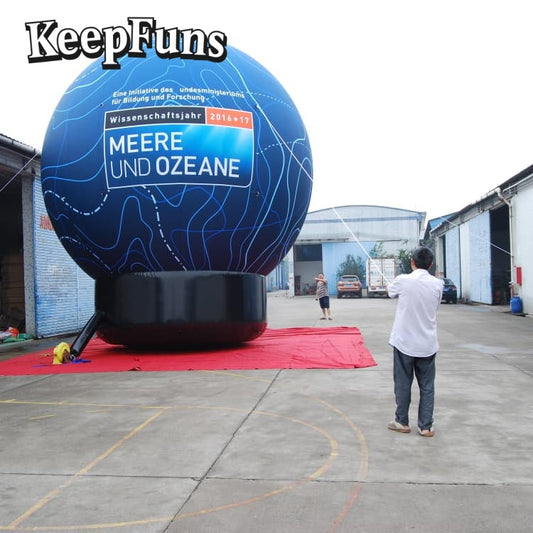 KeepFuns inflatable floor balloons: customizable (size/color/print), quick-inflate, waterproof, durable, for business/events/competitions.
