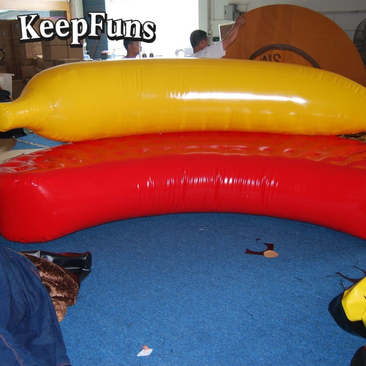 KeepFuns PVC Inflatable Banana Sofa - Waterproof & Durable, Custom Logo Acceptable for Brand Marketing, Mall Display, Indoor Playground & Home Use
