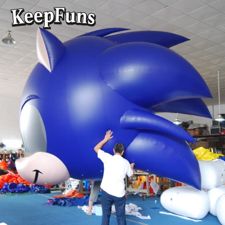 KeepFuns Waterproof Sonic PVC Inflatable Branding Model - Customizable Size & Logo for Event Promotion & Mall Decor