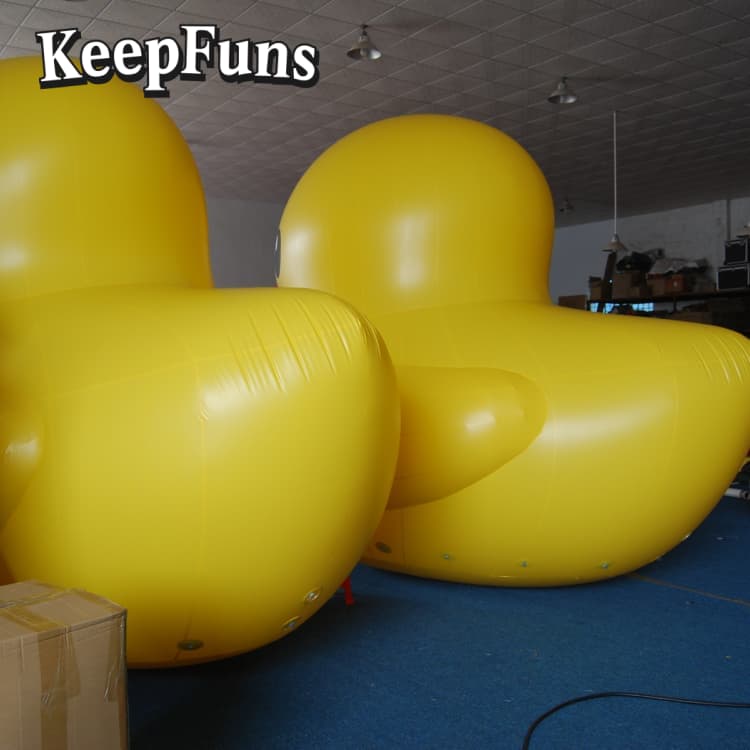 KeepFuns Heavy-Duty Waterproof PVC Inflatable Duck Decoration - Custom Logo Option for Mall Promotions/Parties/Brand Activation