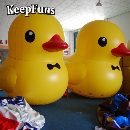 KeepFuns Heavy-Duty Waterproof PVC Inflatable Duck Decoration - Custom Logo Option for Mall Promotions/Parties/Brand Activation