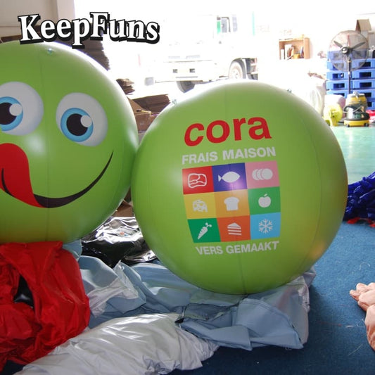 KeepFuns PVC inflatable balloons, with customizable size and Logo, are made of waterproof and durable materials, suitable for shopping mall decorations, party decorations, theme activities, and advertising promotions.