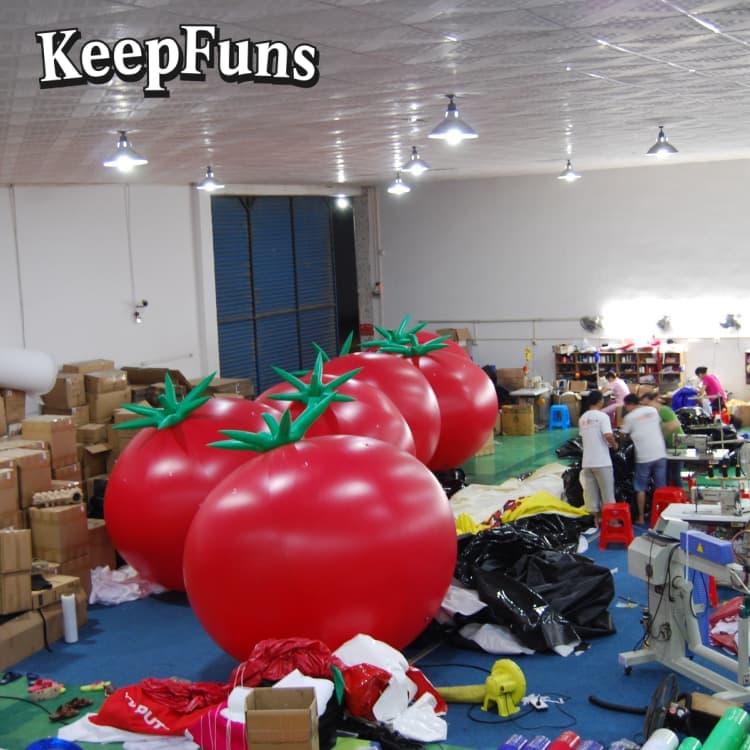 KeepFuns Waterproof PVC Tomato Balloon - Custom Size & Logo, Ideal for Event Marketing & Party Supplies