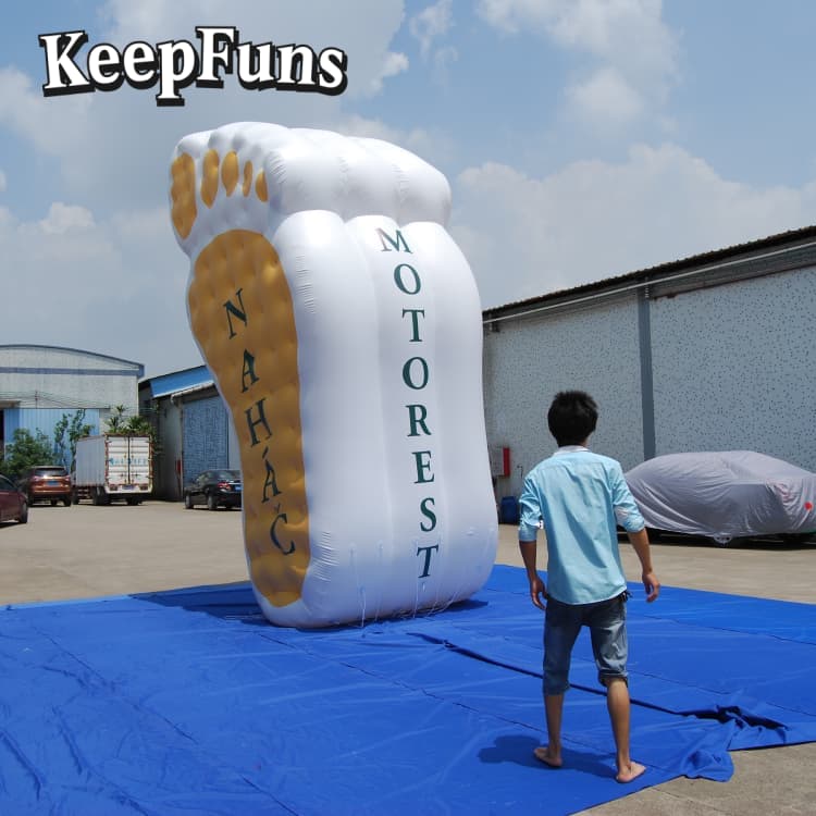 KeepFuns Durable PVC Footprint Prop - Branded Logo Option for Product Promotion & Commercial Activities