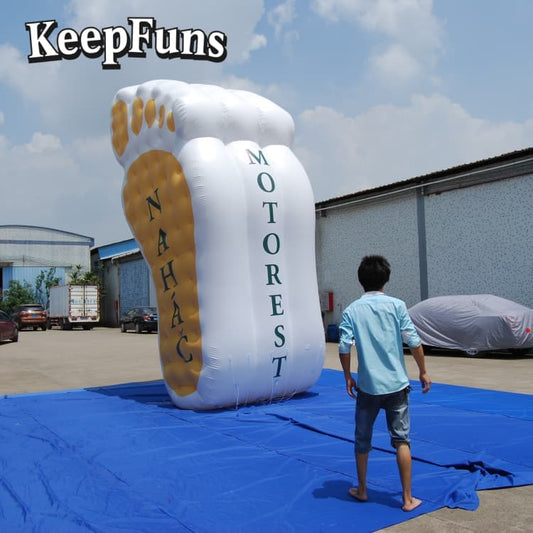 KeepFuns Durable PVC Footprint Prop - Branded Logo Option for Product Promotion & Commercial Activities