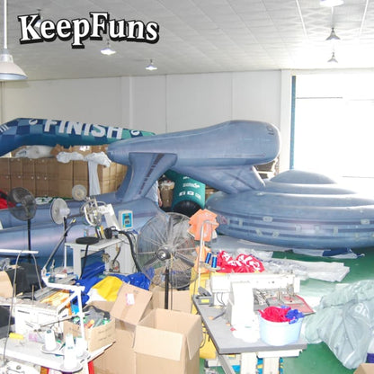 KeepFuns Premium PVC Spacecraft Replica - Waterproof & Sturdy, Custom Logo Option for Marketing/Exhibitions