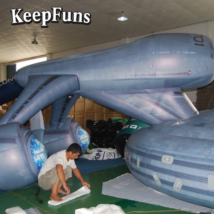 KeepFuns Premium PVC Spacecraft Replica - Waterproof & Sturdy, Custom Logo Option for Marketing/Exhibitions