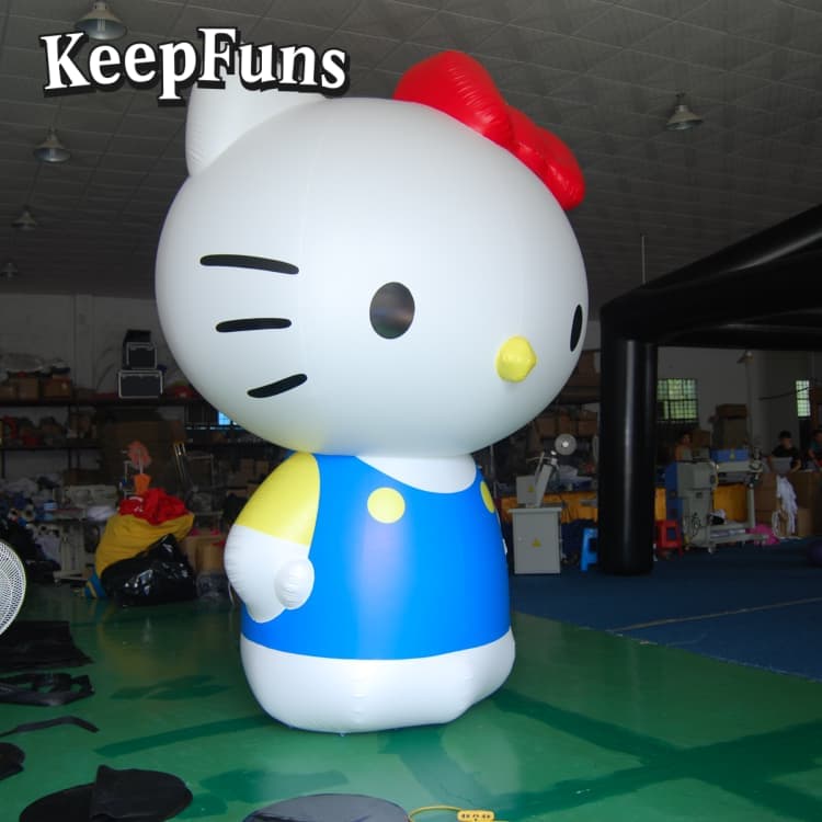 KeepFuns Hello Kitty Shaped PVC Inflatable Advertising Model - Waterproof, Custom Size & Logo Print for Brand Promotion/Events/Mall Decor