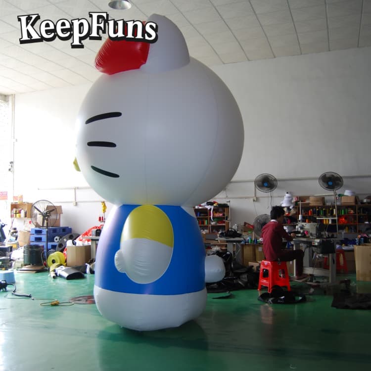KeepFuns Hello Kitty Shaped PVC Inflatable Advertising Model - Waterproof, Custom Size & Logo Print for Brand Promotion/Events/Mall Decor