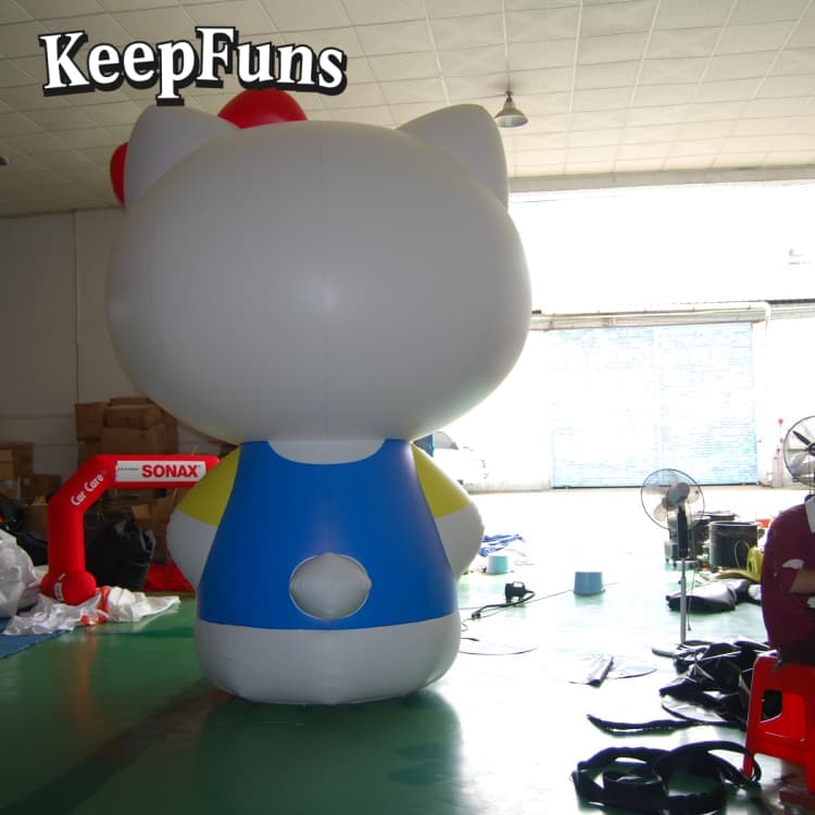 KeepFuns Hello Kitty Shaped PVC Inflatable Advertising Model - Waterproof, Custom Size & Logo Print for Brand Promotion/Events/Mall Decor