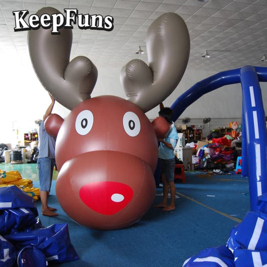 KeepFuns Heavy-Duty Waterproof PVC Inflatable Deer - Customizable Logo, Ideal for Product Promotion & Commercial Activities