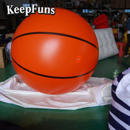 KeepFuns Heavy-Duty PVC Inflatable Basketball - Customizable Logo for Brand Promotion, Party Decor & Children's Toys (Safety Certified)