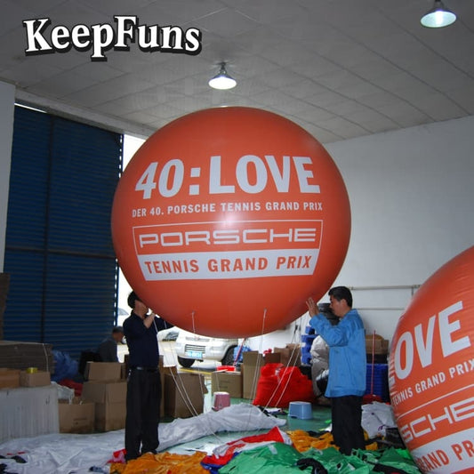 KeepFuns PVC inflatable balloons, with customizable size and Logo, are made of waterproof and durable materials, suitable for shopping mall decorations, party decorations, theme activities, and advertising promotions.