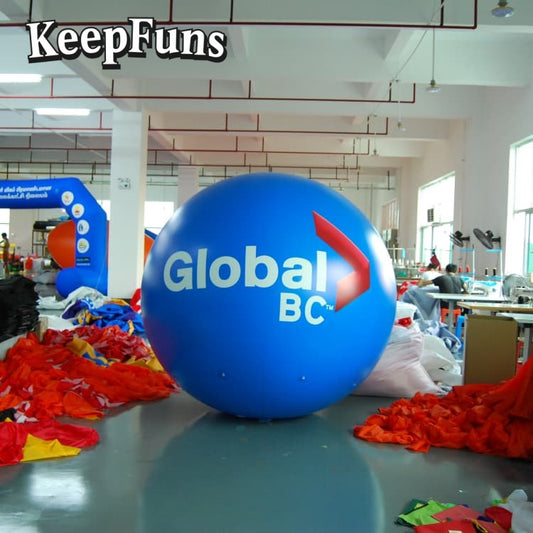 KeepFuns PVC inflatable balloons, with customizable size and Logo, made of waterproof and durable materials, suitable for shopping mall decorations, party decorations, theme events, and advertising promotions.