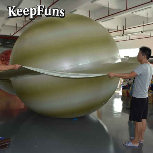 KeepFuns PVC Inflatable Planet Balloons, customizable in size and Logo, made of waterproof and durable materials, suitable for shopping mall decorations, party decorations, theme events, and advertising promotions