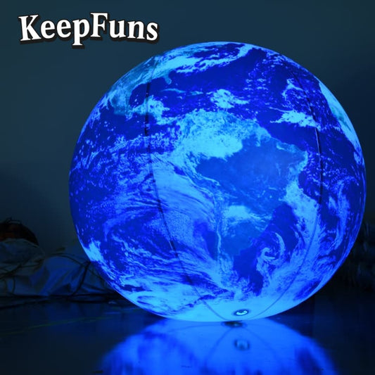 KeepFuns PVC Inflatable Planet Balloons, customizable in size and Logo, made of waterproof and durable material, suitable for shopping mall decorations, party decorations, theme events, and advertising promotions