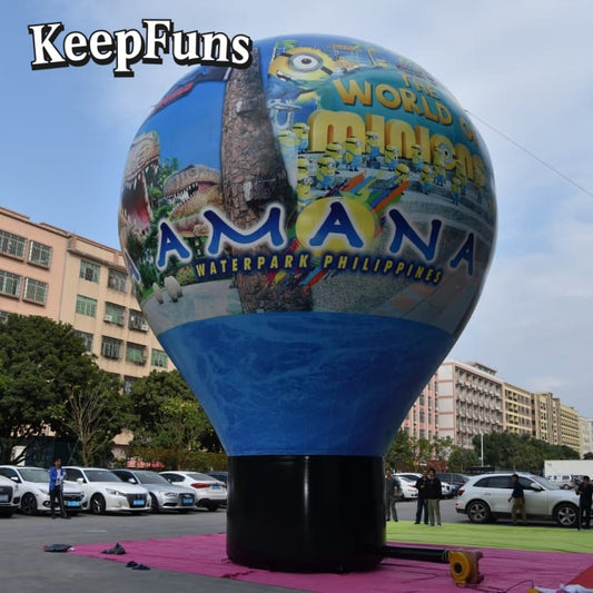 KeepFuns Inflatable Advertising Floor Balloons: Customizable (color, size, print), easy to inflate, durable, ideal for ads, supermarket promotions, outdoor events.
