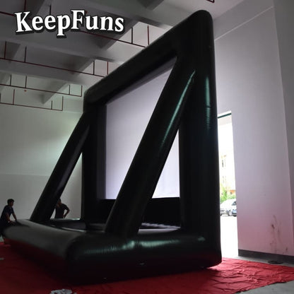 KeepFuns inflatable movie screen/projection screen, with support legs, easy to install, customizable in size, suitable for indoor and outdoor screenings, and applicable to parties, gatherings, advertising, etc.