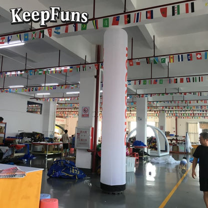 KeepFuns Inflatable Advertising Light Tubes: Customizable (color, size, print), easy to inflate, durable, ideal for ads, malls, clubs, courtyards.