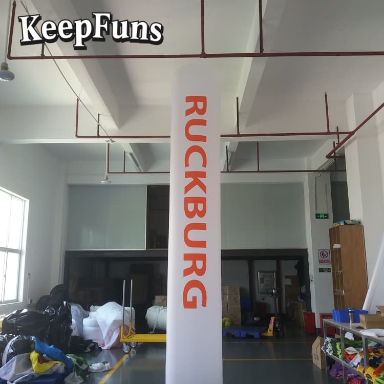 KeepFuns Inflatable Advertising Light Tubes: Customizable (color, size, print), easy to inflate, durable, ideal for ads, malls, clubs, courtyards.