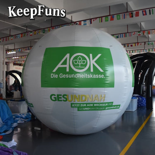 KeepFuns PVC inflatable balloons, with customizable size and Logo, are made of waterproof and durable materials, suitable for shopping mall decorations, party decorations, theme events, and advertising promotions.