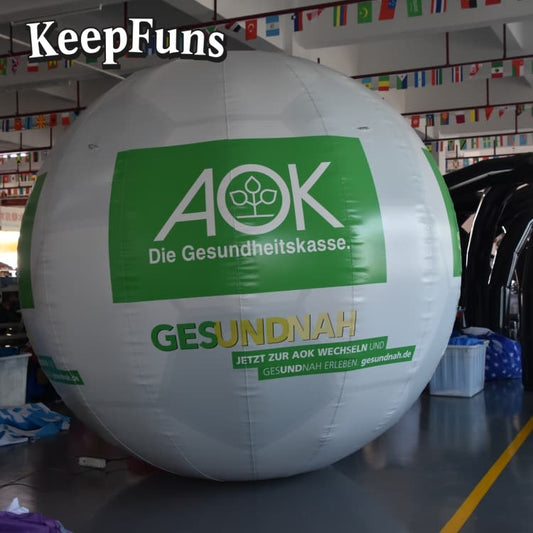 KeepFuns PVC inflatable balloons, with customizable size and Logo, are made of waterproof and durable materials, suitable for shopping mall decorations, party decorations, theme events, and advertising promotions.