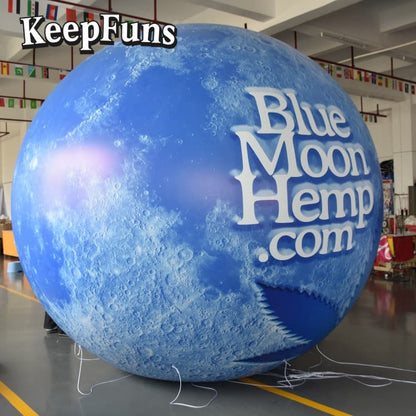 KeepFuns PVC Inflatable Planet Balloons, customizable in size and Logo, made of waterproof and durable material, suitable for mall decorations, party decorations, theme events, and advertising campaigns