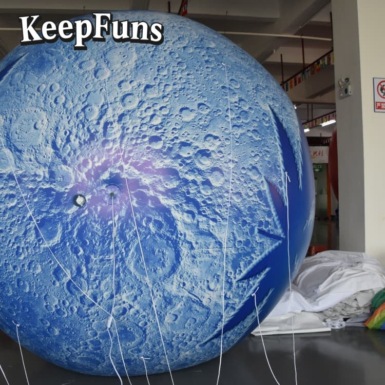 KeepFuns PVC Inflatable Planet Balloons, customizable in size and Logo, made of waterproof and durable material, suitable for mall decorations, party decorations, theme events, and advertising campaigns