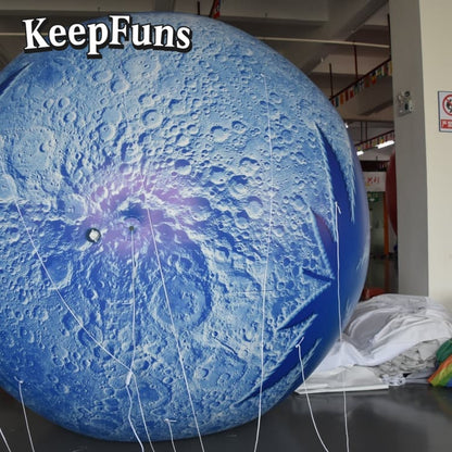 KeepFuns PVC Inflatable Planet Balloons, customizable in size and Logo, made of waterproof and durable material, suitable for mall decorations, party decorations, theme events, and advertising campaigns