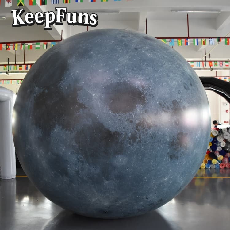 KeepFuns PVC Inflatable Planet Balloons, customizable in size and Logo, made of waterproof and durable material, suitable for mall decorations, party decor, themed events, and advertising campaigns