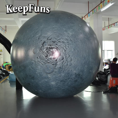 KeepFuns PVC Inflatable Planet Balloons, customizable in size and Logo, made of waterproof and durable material, suitable for mall decorations, party decor, themed events, and advertising campaigns