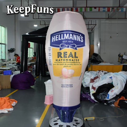 KeepFuns Inflatable Bottle Advertising Light Tubes: Customizable (color, size, print), easy to inflate, durable, ideal for ads, supermarket courtyards, outdoor promotions.