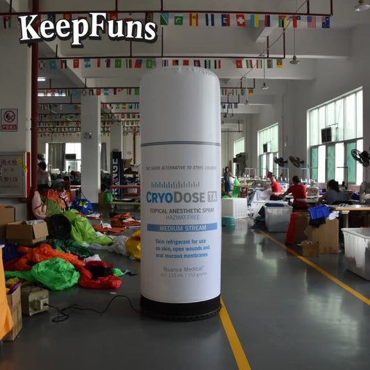 KeepFuns inflatable light tubes feature rapid inflation. They can be customized in size, color, and printed content, and are lightweight. They are suitable for store or product promotion, event promotion, etc.