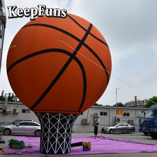 KeepFuns inflatable floor balloons: customizable (size/color/print), quick-inflate, waterproof, durable, for business/events/competitions.