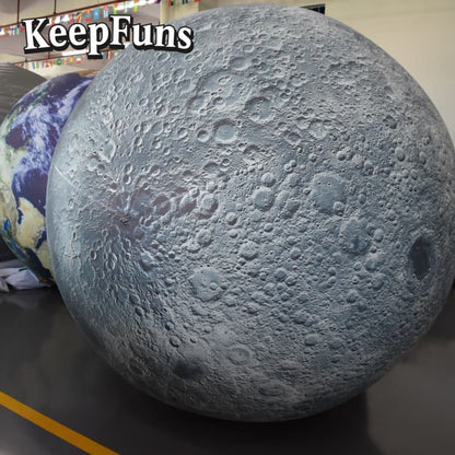 KeepFuns PVC Inflatable Planet Balloons, customizable in size and Logo, made of waterproof and durable material, suitable for mall decoration, party decoration, theme activities, and advertising