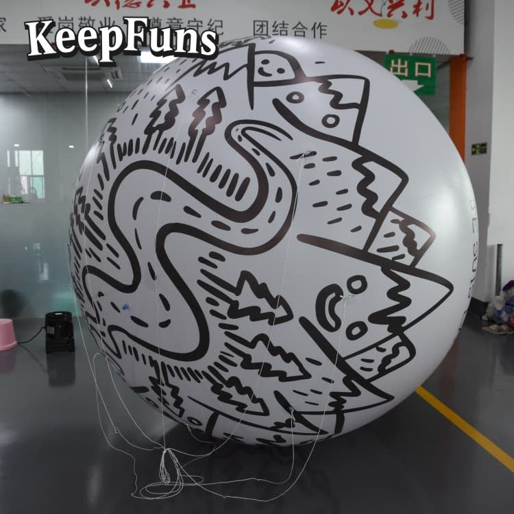 KeepFuns PVC Inflatable Balloons, customizable in size and Logo, made of waterproof and durable materials, suitable for mall decorations, party adornments, theme events, and advertising promotions.