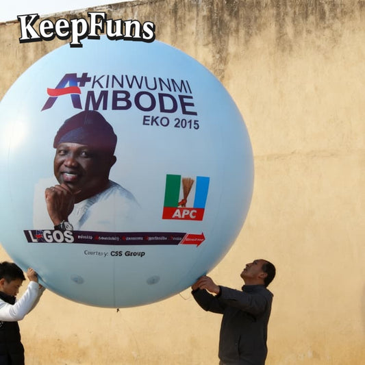 KeepFuns PVC inflatable balloons, with customizable size and Logo, are made of waterproof and durable materials, suitable for shopping mall decorations, party decorations, theme activities, and advertising promotions.