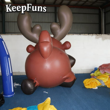 KeepFuns Heavy-Duty Waterproof PVC Inflatable Deer - Customizable Logo, Ideal for Product Promotion & Commercial Activities