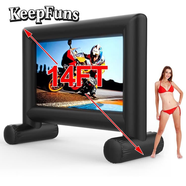 KeepFuns Inflatable Movie Screen/Projection Screen, with customizable sizes, suitable for both outdoor and indoor use, and applicable to home use, parties, advertising, etc.