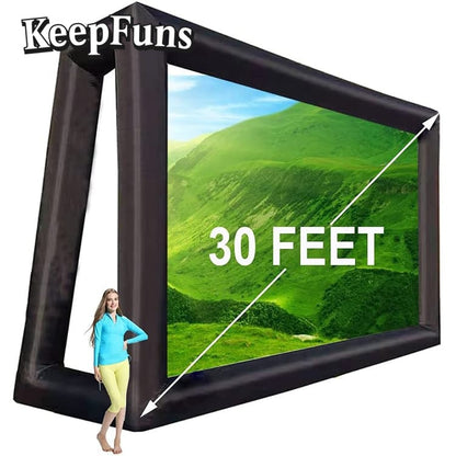 KeepFuns Inflatable Movie Screen/Projection Screen, customizable in size, suitable for both outdoor and indoor use, and applicable to home use, parties, advertising, etc.