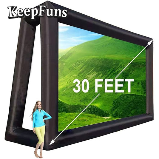 KeepFuns Inflatable Movie Screen/Projection Screen, customizable in size, suitable for both outdoor and indoor use, and applicable to home use, parties, advertising, etc.