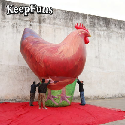 KeepFuns PVC Rooster Model - Waterproof Durable Custom Logo for Brand Marketing & Mall Events