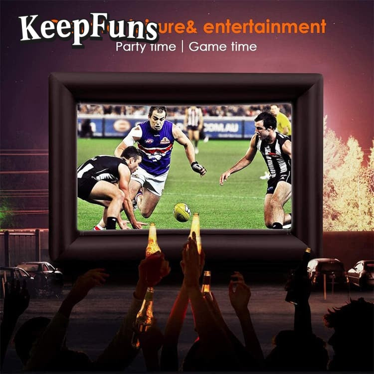 KeepFuns Inflatable Movie Screen/Projection Screen, with customizable sizes, suitable for both outdoor and indoor use, and applicable to home use, parties, advertising, etc.
