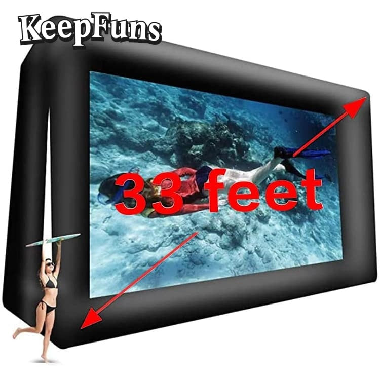 KeepFuns Inflatable Movie Screen/Projection Screen, customizable in size, suitable for both outdoor and indoor use, and applicable to home use, parties, advertising, etc.