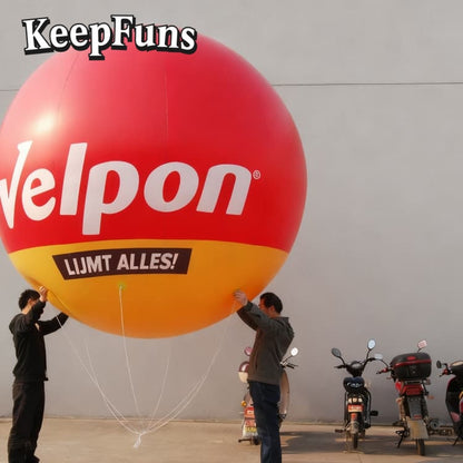 KeepFuns PVC inflatable balloons, customizable in size and Logo, made of waterproof and durable materials, suitable for mall decoration, party decoration, theme activities, and advertising promotion.