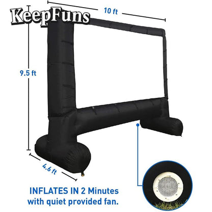 KeepFuns Inflatable Movie Screen/Projection Screen, with customizable sizes, suitable for both outdoor and indoor use, and applicable to home use, parties, advertising, etc.