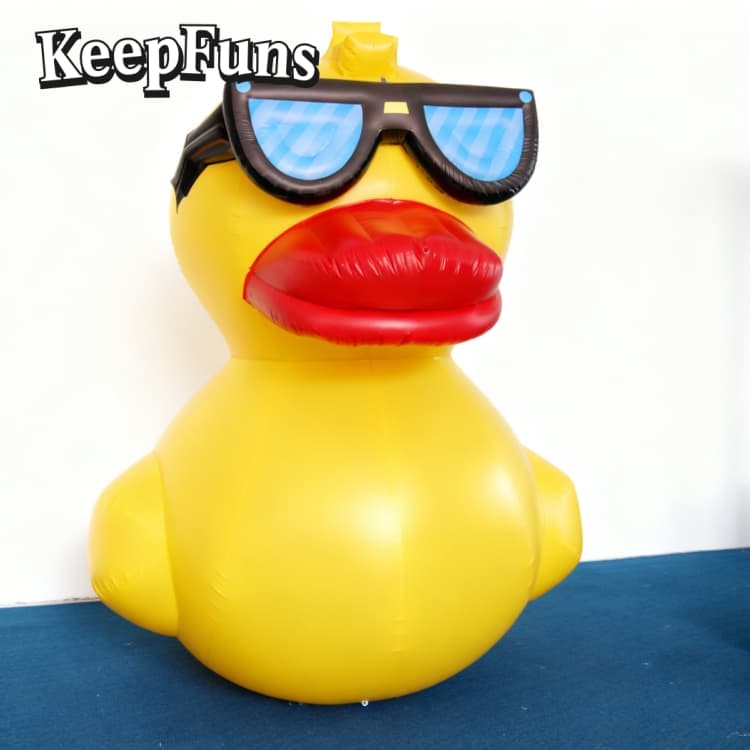 KeepFuns Heavy-Duty Waterproof PVC Inflatable Duck Decoration - Custom Logo Option for Mall Promotions/Parties/Brand Activation